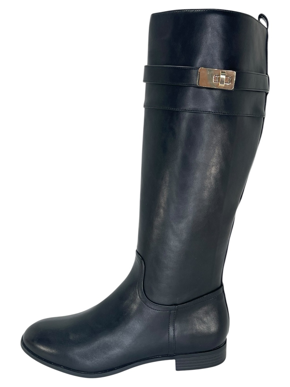 Giani Bernini Taharahh Black Faux Leather Knee High Womens Boots Size 9.5M - Picture 3 of 12
